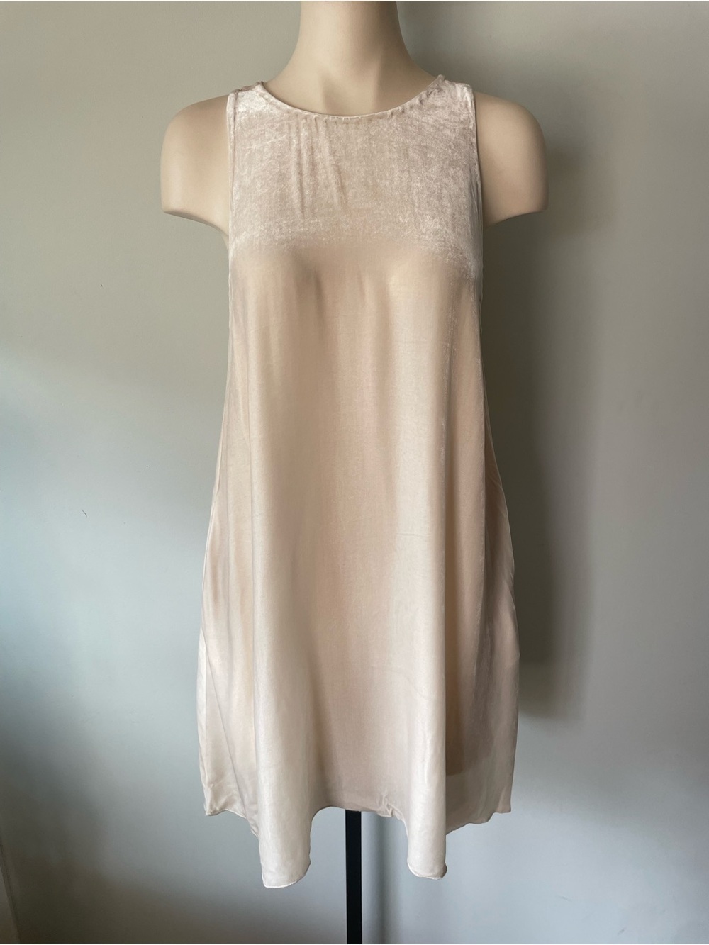 NEW Wilfred Trompette Mini Dress With Silk Crushed Velvet Velour Shift NWOT